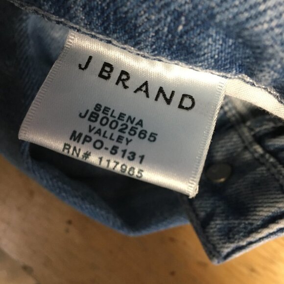 J Brand Selena Raw Hem Cropped Jeans Valley Wash Size 26 - Picture 9 of 10